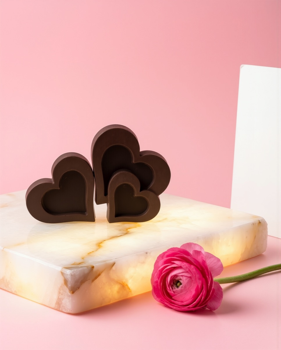 Heart chocolate photography
